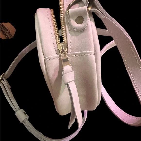 Portland Leather Beluga Small Circle Gray Bag - Picture 10 of 10